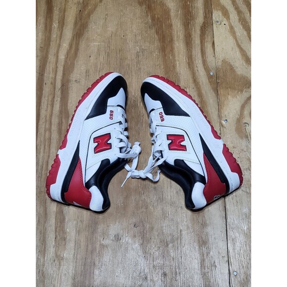 New Balance BB550 Team Red White Black (BB550HR1) Adult 8 Leather - Picture 1 of 6